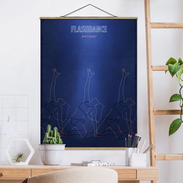 Fabric print with poster hangers - Film Poster Flashdance