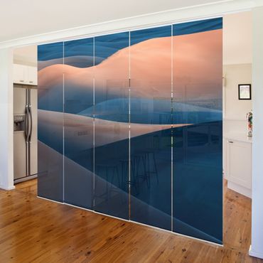 Sliding curtain set - Abstract Quarry Pastel Pattern - Panel