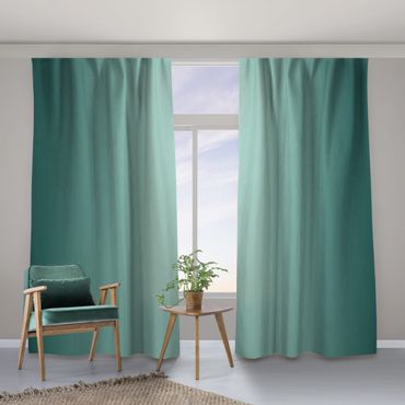 Curtain - Dark Green Colour Gradient