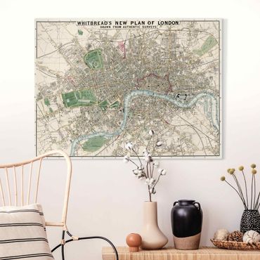 Print on canvas - Vintage Map London