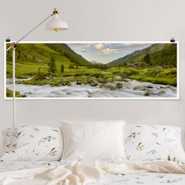 Panoramic poster nature & landscape - Alpine meadow Tirol