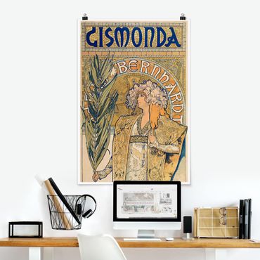 Poster art print - Alfons Mucha - Poster For The Play Gismonda