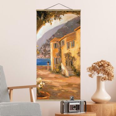 Fabric print with poster hangers - Italian Countryside - Floral Bow