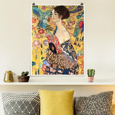Poster art print - Gustav Klimt - Lady With Fan
