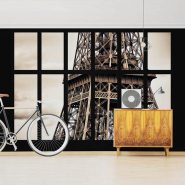 Wallpaper - Window Eiffel Tower Paris