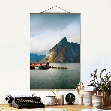 Fabric print with poster hangers - Fisherman's House In Sweden - Portrait format 2:3