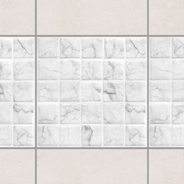 Tile sticker - Mosaic Tile Marble Look Bianco Carrara
