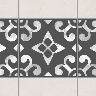 Tile sticker - Pattern Dark Gray White Series No.05