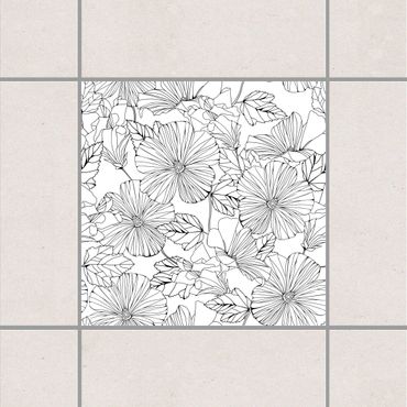 Tile sticker - Beautiful Hibiscus
