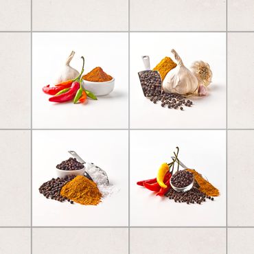 Tile sticker - Chili garlic and spices