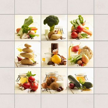 Tile sticker - Colourful ingredients
