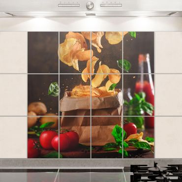 Tile sticker - Tomato Basil Snack