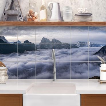 Tile sticker - Sea Of ​​Clouds In The Himalayas