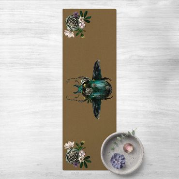 Cork mat - Floral Beetle - Portrait format 1:3