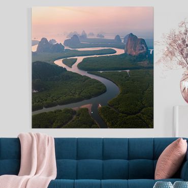 Print on canvas - River Landscape In Thailand