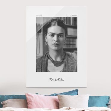 Glass print - Frida Kahlo Photograph Portrait In The House