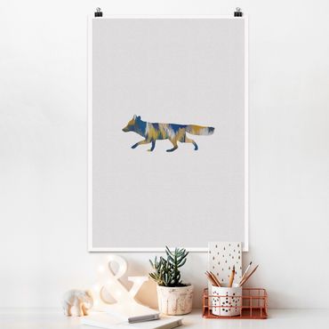 Poster - Fox In Blue And Yellow
