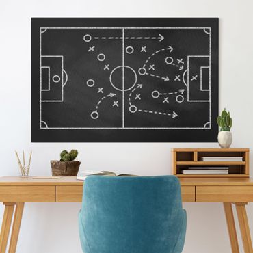 Canvas print - Football Strategy On Blackboard