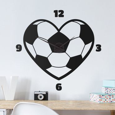 Wall sticker clock - Football clock