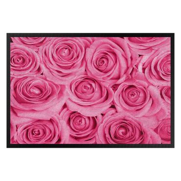 Doormat - Bed of pink roses