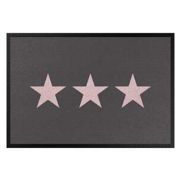 Doormat - Three Stars Anthracite Rosé