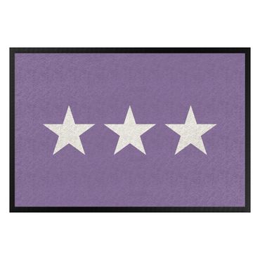 Doormat - Three Stars Lilac