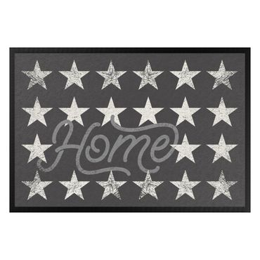 Doormat - Home Stars Dark Grey