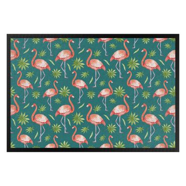 Doormat - Tropical Flamingos