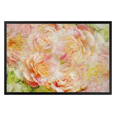 Doormat - Watercolour Pastel Rose