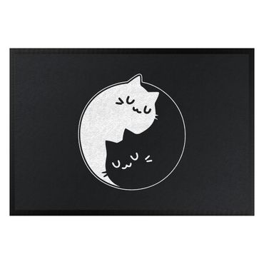 Doormat - Yin And Yang Cats