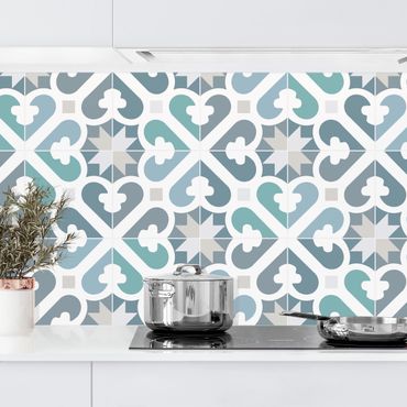 Kitchen wall cladding - Geometrical Tiles - Water