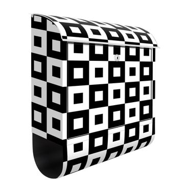Letterbox - Geometrical Pattern Of Black And White Squares,