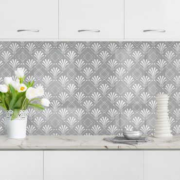 Kitchen wall cladding - Glitter Look With Art Deko On Grey Backdrop