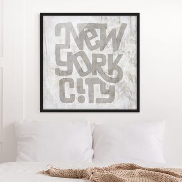 Framed poster|Graffiti Art Calligraphy New York City