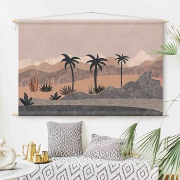 Tapestry - Graphic Landscape With Palm Trees