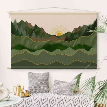 Tapestry - Graphic Landscape With Sun