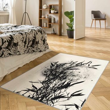 Rug - Graphical Plant World - Black Bamboo
