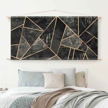 Tapestry - Gray Triangles Gold