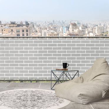 Balcony privacy screen - Gray Brick Wall