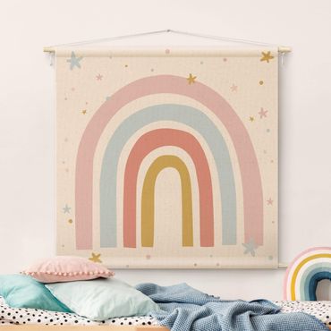 Tapestry - Big Rainbow With Stars And Dots
