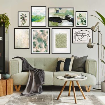 Gallery Walls - Green And Beige