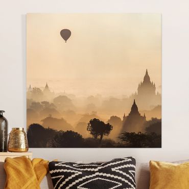 Print on canvas - Hot Air Balloon In Fog