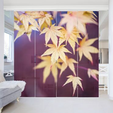 Sliding panel curtains set - Autumn Maple Tree - Panel