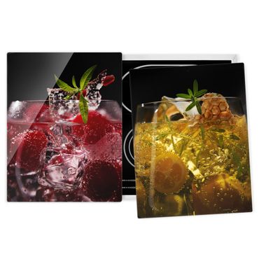 Glass stove top cover - Exotic drinks