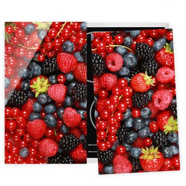Glass stove top cover - Fruity Berries