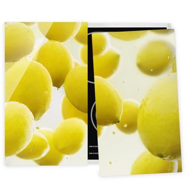 Glass stove top cover - Lemons In Water