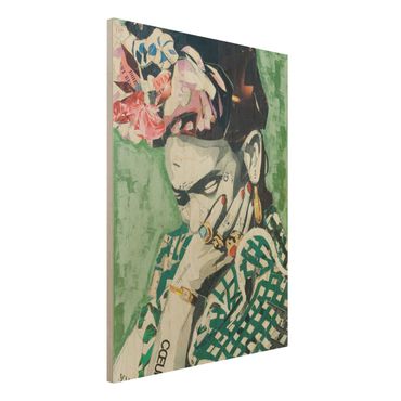 Wood print - Frida Kahlo - Collage No.3