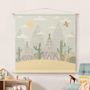 Tapestry - Tepee with Cacti