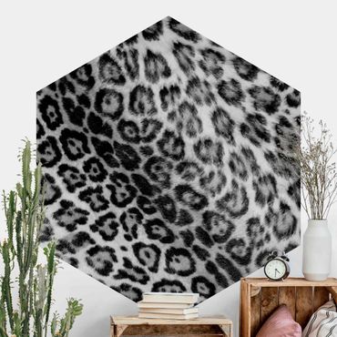 Self-adhesive hexagonal pattern wallpaper - Jaguar Skin Black And White
