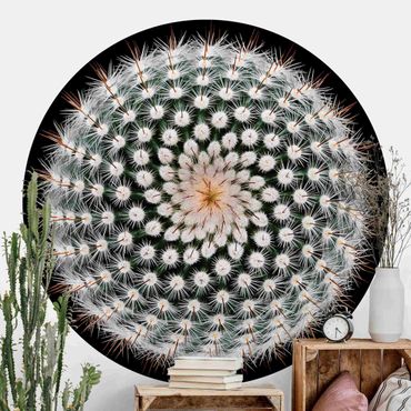 Self-adhesive round wallpaper - Cactus Flower